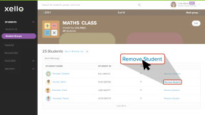 Student Groups is open. A group called Math Class. A student name has a link that says Remove Student highlighted